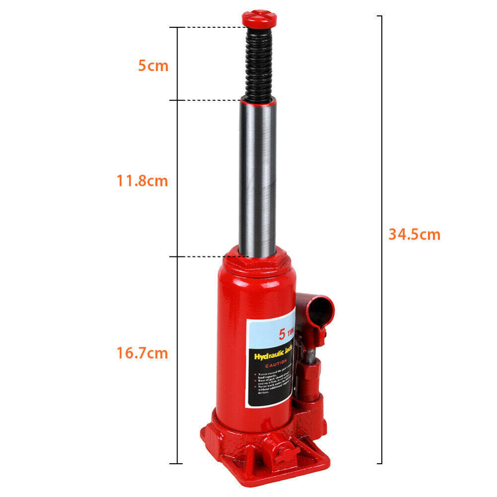 5 Ton Hydraulic Bottle Jack Lift Car Lifting Tool Truck Caravan