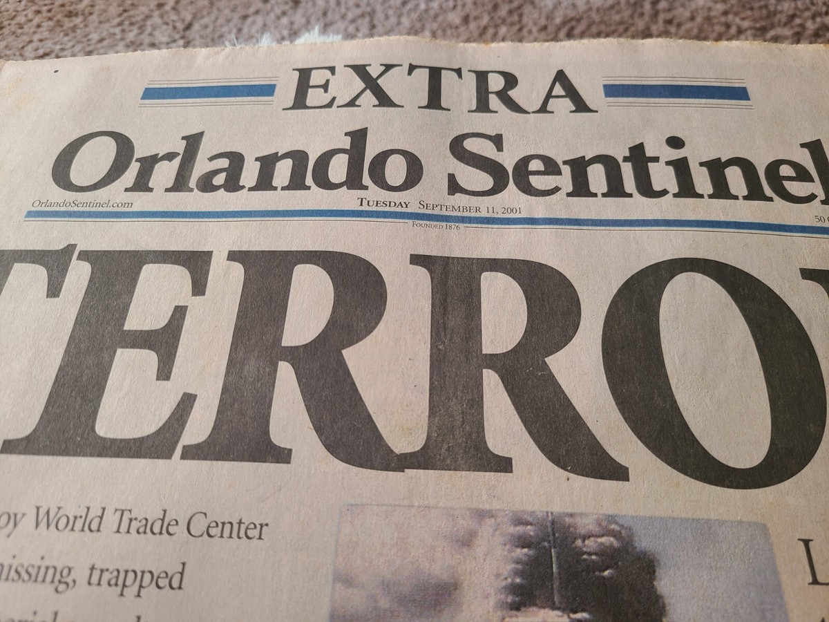 Orlando Sentinel Newspaper 2001 Attack Vintage | eBay