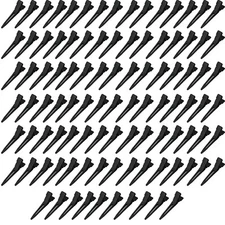 100 Pieces Single Prong Hair Clips, BetterJonny Black Section Hair Clips 1.75...