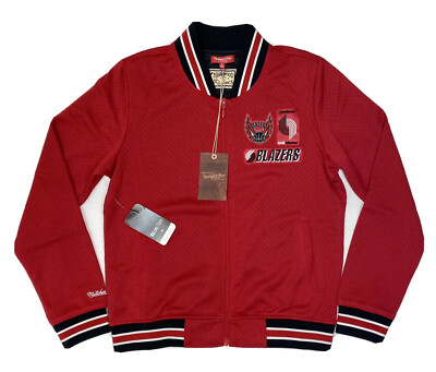 Mitchell and Ness NBA Women's Portland Trail Blazers Mesh Jacket Size Large L