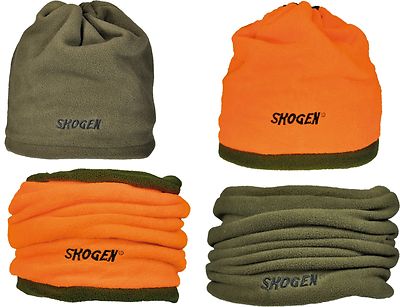 warmer Wende Neckwarmer Halstuch Mütze Outdoor Schal oliv-neonorange