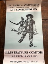 lot de 3 affiches d'expositions du peintre Pierre Bichet Pontarlier Doubs