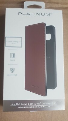 Brand New Platinum Leather Folio Wallet for Samsung Galaxy S10/S10 Plus Bourbon