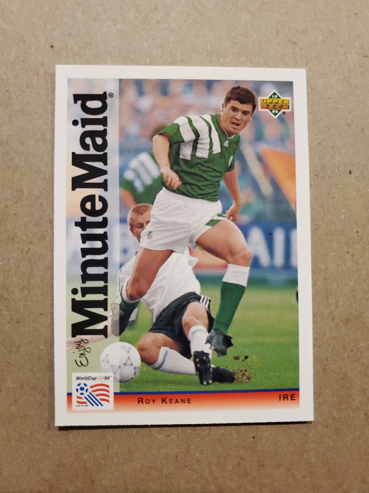 1994 ROY KEANE UPPER DECK MINUTE MAID WORLD CUP SOCCER CARD #15 IRISH IRELAND