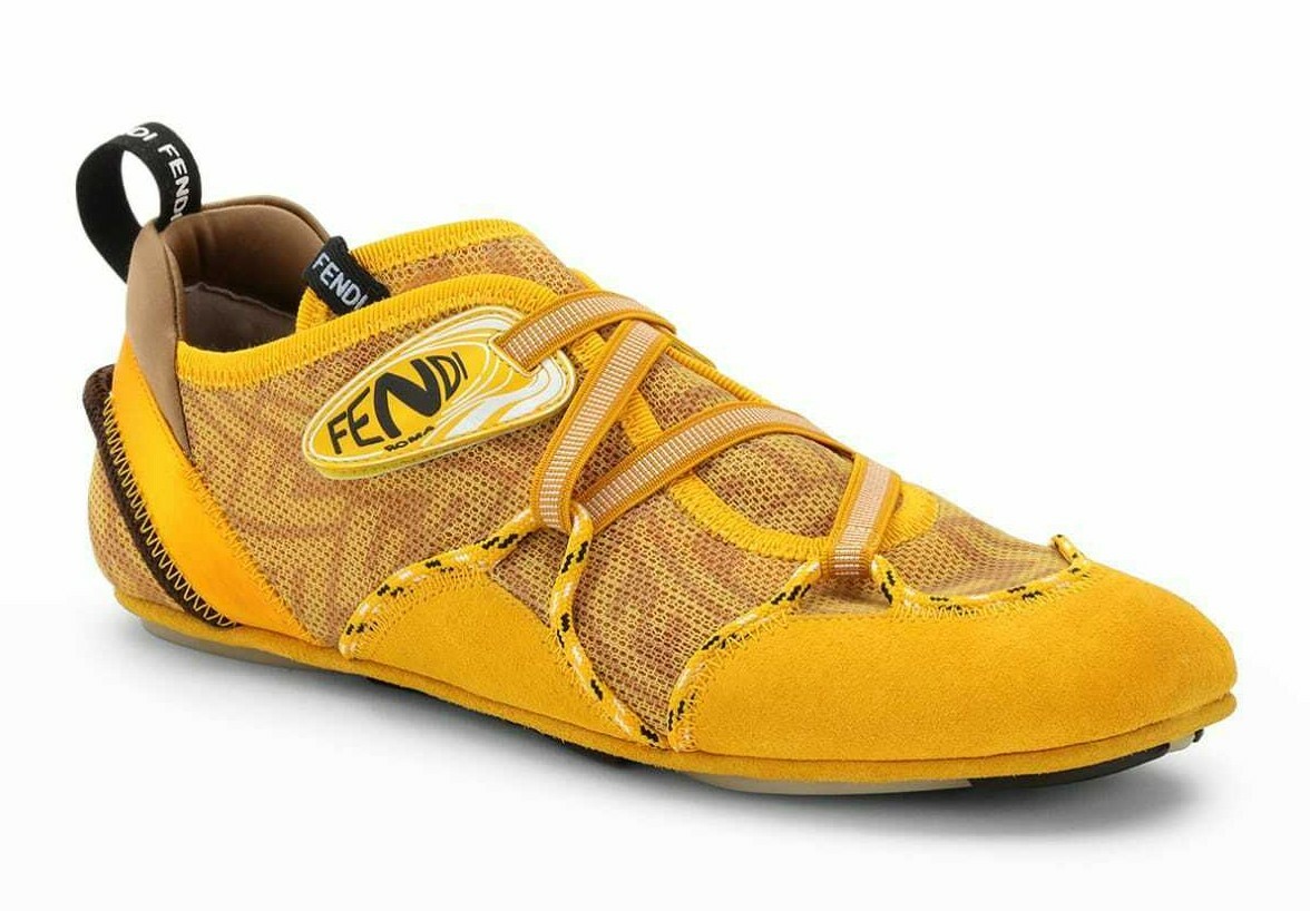 FENDI フェンディ シューズ 38 イエロー レディース New Auth FENDI FF Vertigo Hybrid Sneakers Yellow Women's Eur 37.5