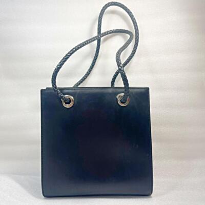 Cartier Calf Leather Tote Bag Panthère 2way Black