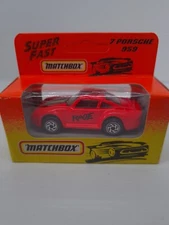 Vintage Matchbox Superfast 1-75 MB #7 Porsche 959 (1993) Red New In Box Die-Cast