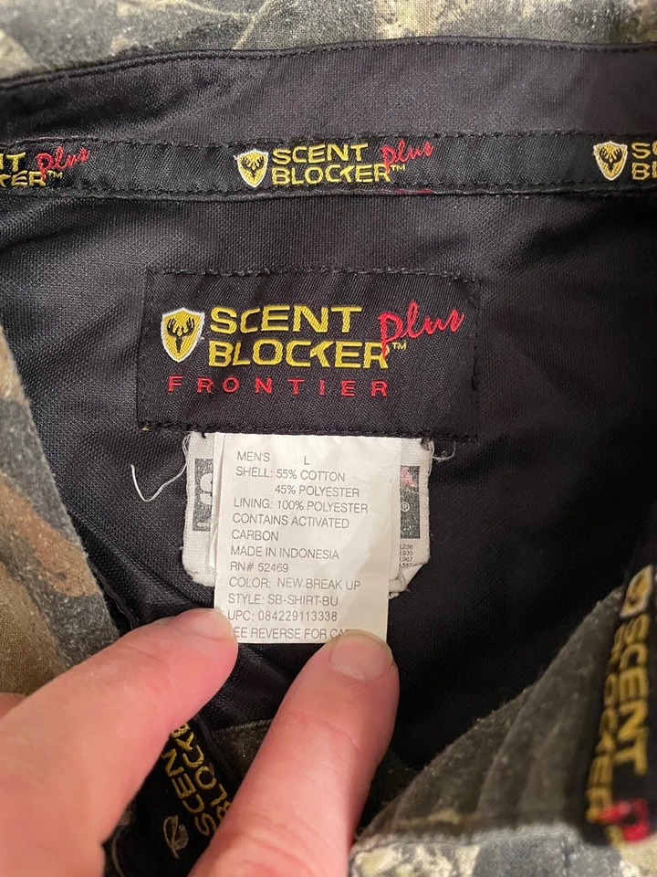 Scent Blocker Plus Hunting Coat Jacket RealTree Hardwood Camo Mens L - Image 4 of 4