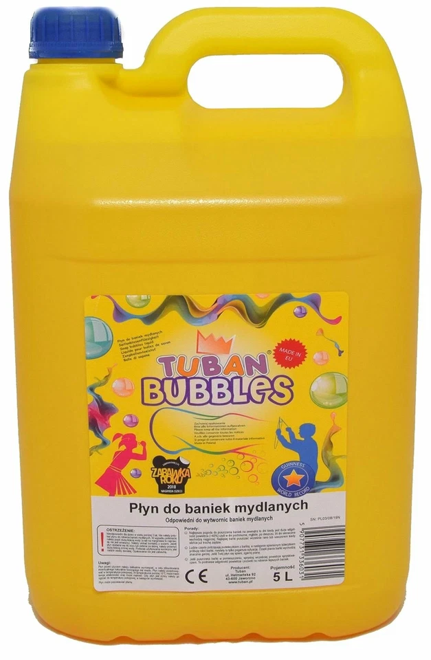 RICARICA BOLLE DI SAPONE TUBAN LIQUIDO 5 litri