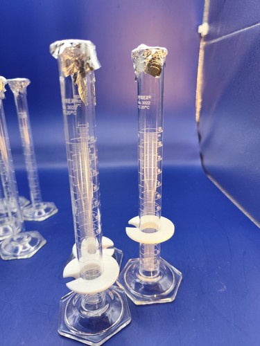 PYREX Fisher Kimax glass cylinder 10 25 50 100 250 1000 2000ml used - Picture 12 of 15