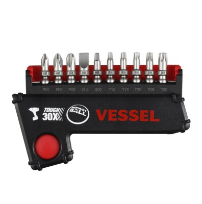 #ad Vessel 11pc Impact Torsion Bit Set in Pop Up Case Phillips Flat Torx Square $18.99