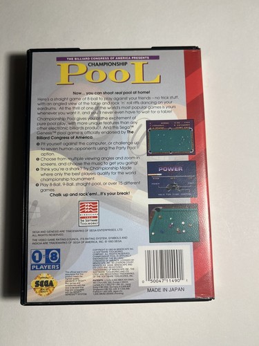 Piscina Campionato (Sega Genesis, 1993) CIB completa testata e funzionante - Foto 3 di 5