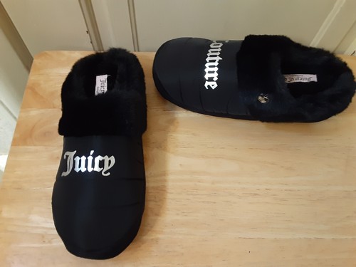 Juicy Couture Woman's Faux Fur Clog Slippers Size S (5-6) NEW