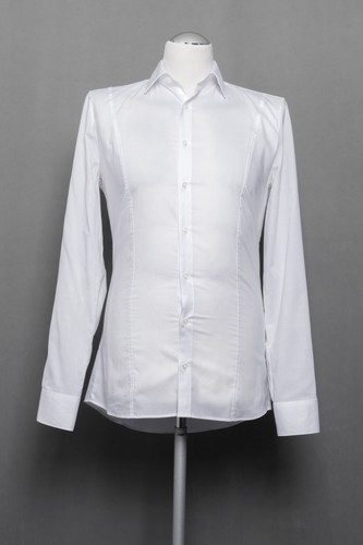 Finshley & Harding Camicia KW38 S Bianco Manica Colletto a Squalo Sottile