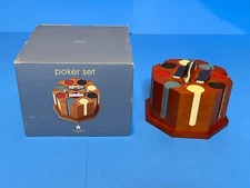 Michael Graves Design Poker Set Cherry-Finish Wood Holder, Chips, and Cards