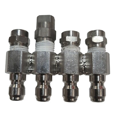 4 Piece Stainless Steel Nozzle Holder For 4 gpm Pressure Washer