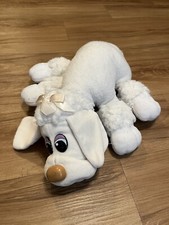 Vintage Pound Puppies White Poodle 17" Plush Toy With Bow Tonka