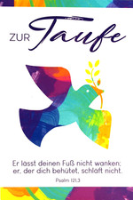 B&C Grußkarte Taufe Taufkarte Glückwunschkarte Sakrament Karte mit Psalm 121.3