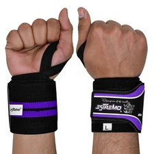 Weight Lifting Wrist Wrap Gym Training Power Wraps Straps Cross Fit Support Grip