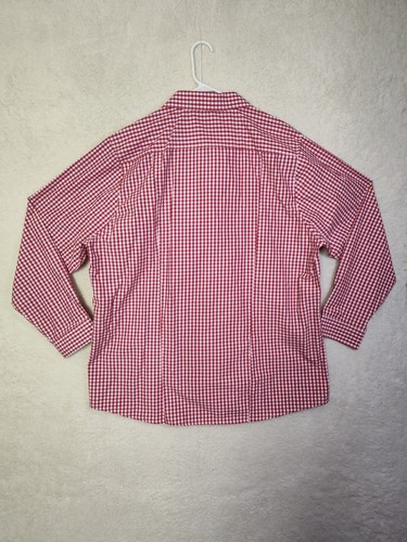 Galaxy Men Shirt 3XL Burgundy Plaid Cotton Blend ButtonDown Long Sleeve Slim Fit - Picture 10 of 21