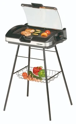 Barbecue Grill Cloer-6720 Barbecue da Piantana Coperchio in Vetro Rivestimento Antiaderente 2200 W NUOVO