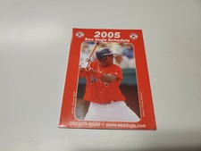 Calendario de bolsillo de béisbol menor RS20 Portland Sea Dogs 2005 - Coca Cola (rojo)