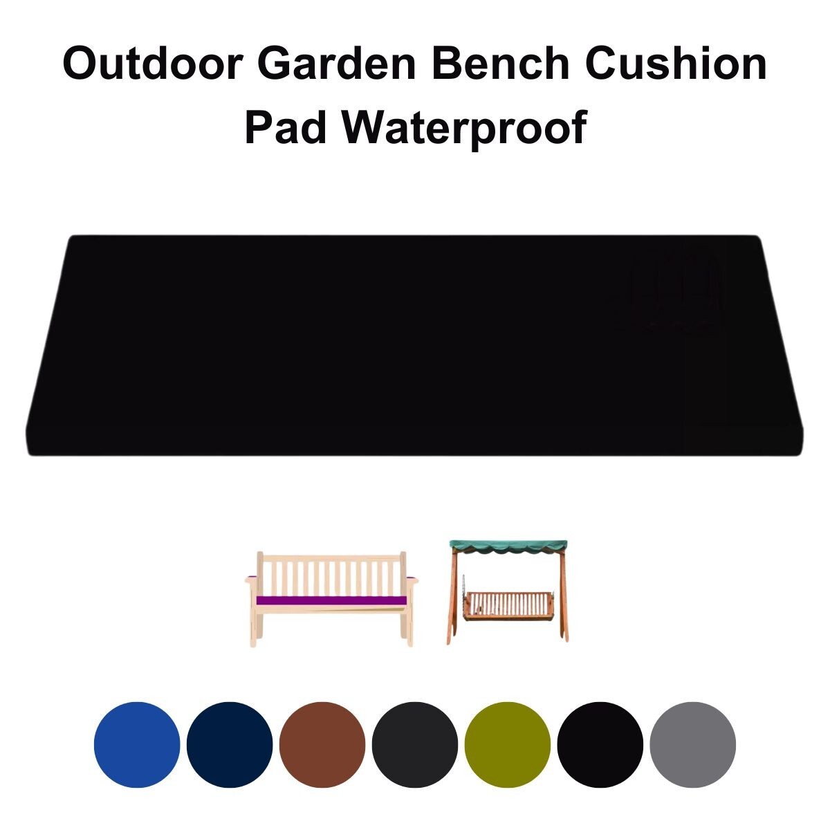 120cm Waterproof Bench Pads Outdoor Garden Bench Cushion