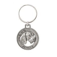 Creative Pewter Designs Beagle Hound Dog Pewter KeyChain, Key Fob, D022KC
