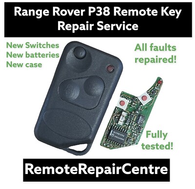 Schlüssel Reparatur Service - Land Rover Range Rover P38 2 Tasten Schlüsselanhänger Fix Case Batterie