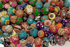 New 100 Piece Jesse James Fancy Boho, Indonesian Beads 12mm - 30mm JJB504100