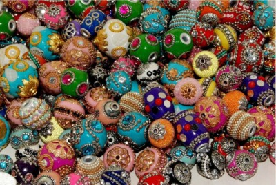 New 20 Piece Jesse James Fancy Boho, Indonesian Beads 12mm - 30mm JJB504