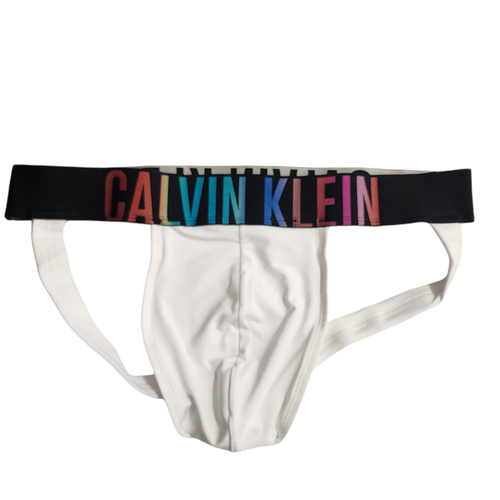 Calvin Klein Men's Microfiber Intense Power Pride Jock Strap White XL