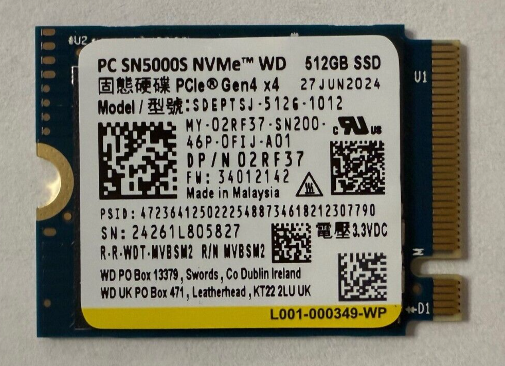 512gb Ssd Wd Nvme 512 Gb Wd Black Pci Western Digital 512GB PCIe