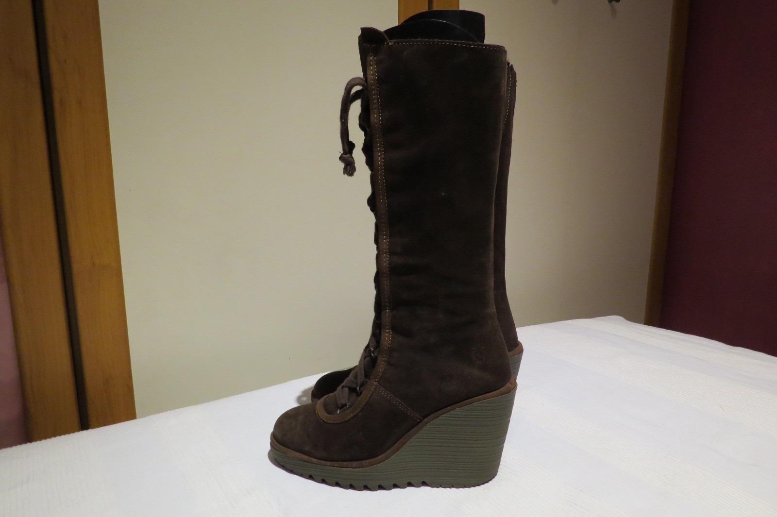 Fly London Cuña con altas Plataforma de ante marrón cedys la rodilla botas altas con UK 7 EU 40 3d4af5 Fly London Cuña con altas Plataforma de ante marrón cedys la rodilla botas altas con UK 7 EU 40 3d4af5