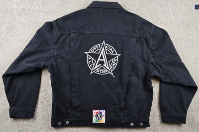 Vintage 1995 Official All Star Cafe Orlando Sz XL Black Denim Jean Jacket