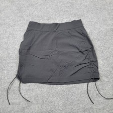 Columbia Skort Womens Small Black Lined Ruched Pocket Stretch Hiking Active