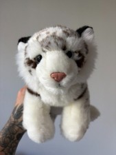 Colorata White Tiger Cub Plush Siberian Pink Paw Pads Realistic Stuffed Animal