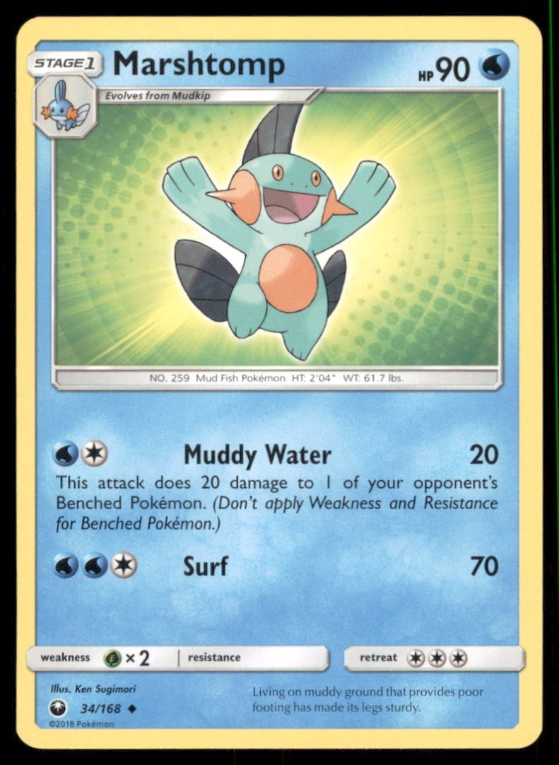 Pokemon TCG Marshtomp 34//168 Regular 1