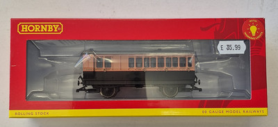 Hornby R40110 L&SWR 4 Wheel 3rd Class Coach No.179 With Lights Era 2 New