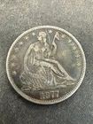 1877 Half Dollar Seated Liberty USA silver  lot 3116