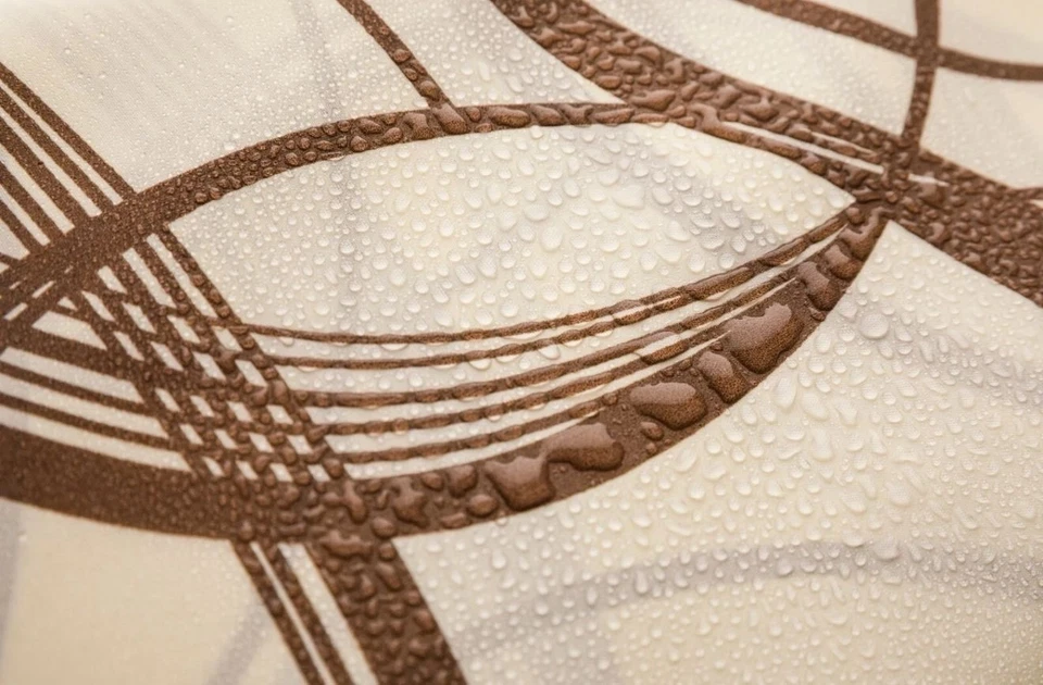 Cortina de chuveiro com estampa circular para banheiro tecido impermeável 180х200 - Imagem 4 de 4