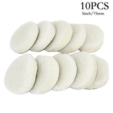 Set Of 10pcs Polishing Bonnet Buffer Pads Soft Wool For 3 Inch Car Polisher New
