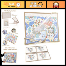 1000-Piece Puzzle Board with 4 Sorting Trays  Cover - Portable Felt Game Organi