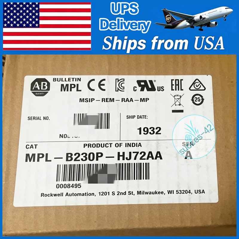 Allen Bradley MPL-B230P-HJ72AA NEW Servo Motor Factory Sealed UPS Fast Delivery