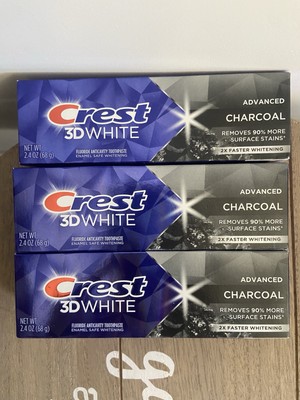Crest 3D White Charcoal Toothpaste Advanced Whitening 3-Pack 2.4 Oz.
