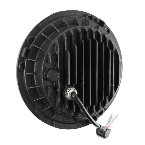 7" Chrome LED Headlights DRL High-Lo Sealed Beam Lamp for Jeep Wrangler JK TJ LJ - Picture 6 of 12