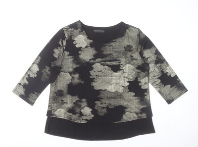 Schwarze Tunika-Bluse Damen UK Größe 18 Just Elegance