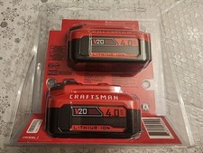 CRAFTSMAN V20 Lithium Ion Battery, 4.0-Amp Hour, 2 Pack CMCB204-2 