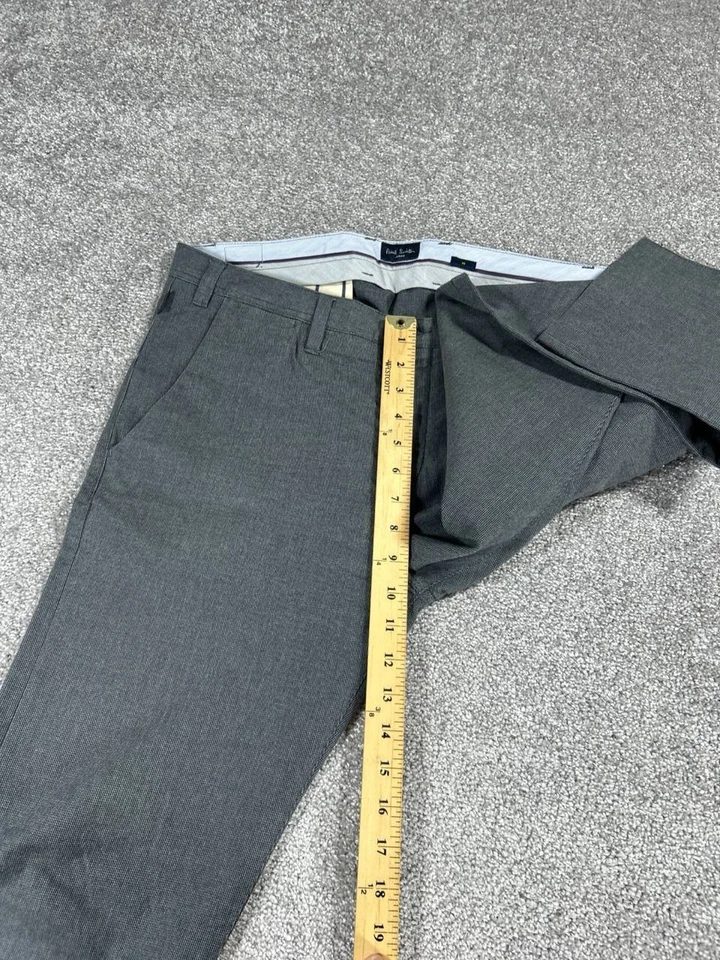 Paul Smith Chino Pants Mens 30 Gray Micro Check 30X29 - Image 4 of 4