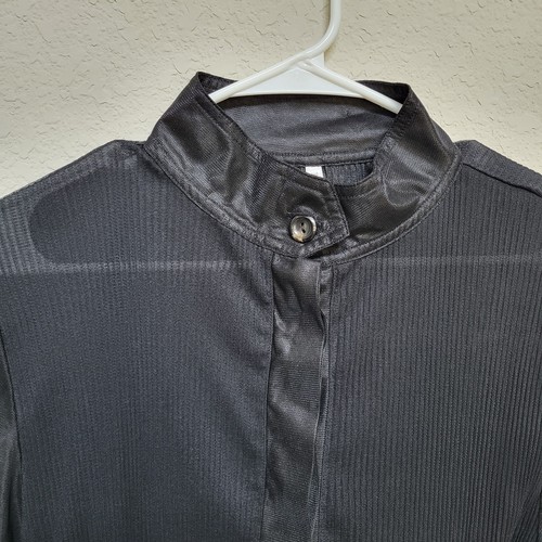 Top Lindi donna grande nero trasparente lungo tunica lunghezza capriccioso avanguardia - Foto 11 di 14